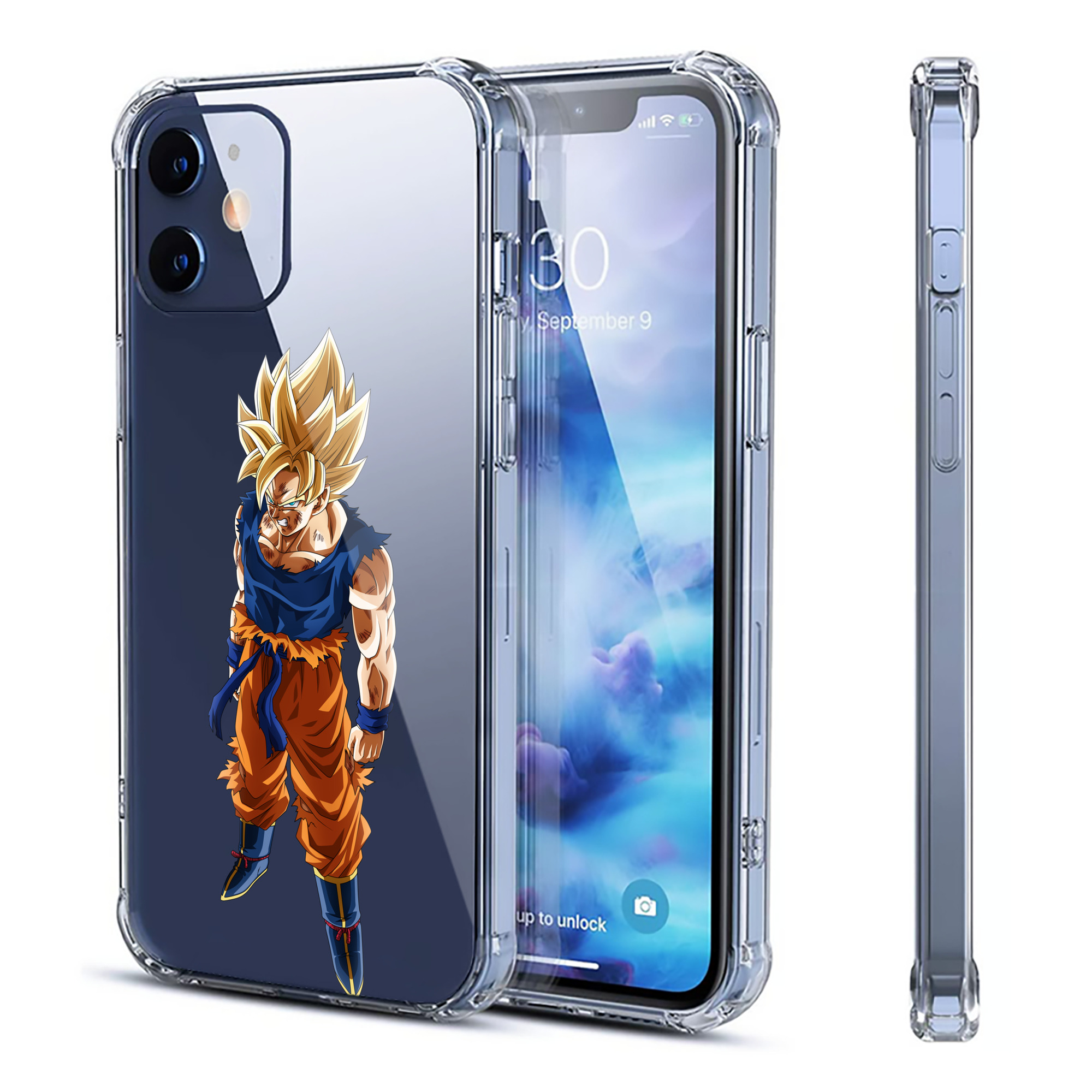 （画像用） ドラゴンボール 孫悟空（そん ごくう）Son Goku カカロット DRAGON BALL Kakarotto 【iPhone 12シリーズ対応】透明スマホケース（クリアソフトケース）